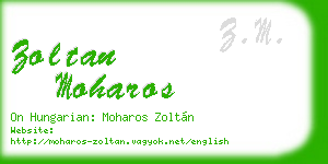 zoltan moharos business card