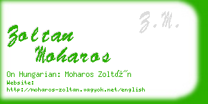 zoltan moharos business card